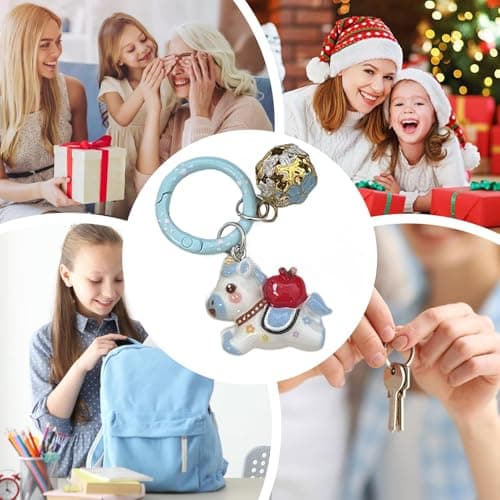 Generisch Animal Keyring, New Year Pendant Made of Resin for the Year of the Horse, Animal Keyring for Purse and Backpack, for Women and Girls as Travel Office Party Birthday, blue, Siehe Beschreibung — view 4