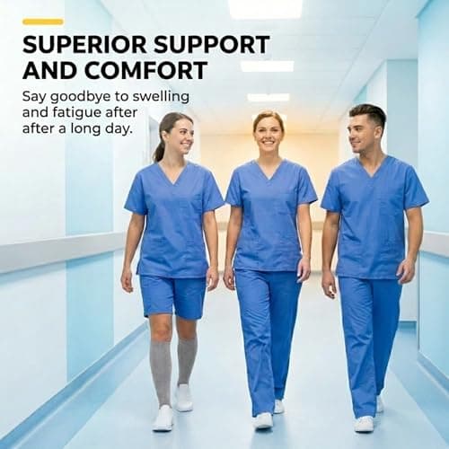 CAMBIVO Compression Socks for Men & Women, 8-15 mmHg Flight Socks, 3 Pairs — view 6