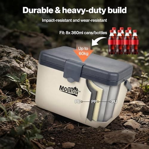Mountview 6L Cool Box Small with Ice Pack, Insulated Lunch Cooler Box, Leakproof Seal, Heavy Duty Portable Cooler for Work, Travel & Picnics, White — view 5