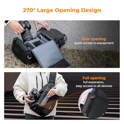 K&F CONCEPT Camera Sling Bag,DSLR/SLR/Mirrorless Camera Case Waterproof 10L — view 5