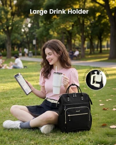 LOVEVOOK Laptop Backpack Womens 17.3 Inch Rucksack School Bag for Ladies — view 2