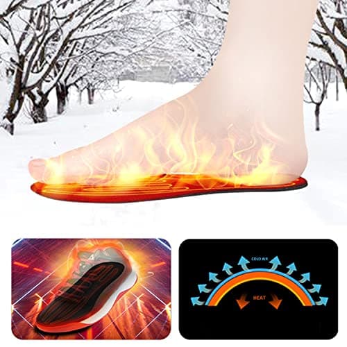 Heating Shoe Pads, Warm Trimmable Feet Heater USB Powered Foot Insole for Foot Pain Relief, Thermal Sole for Winter Hunting Hiking Camping Men and Women (EU 35-45) — view 4