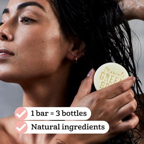 Marcel's Green Soap - Hair Conditioner Bar Argan & Oudh - Eco-Friendly - Zero Plastic Packaging - Palm Oil Free - Vegans - Compact and Long-Lasting - 60 grams — view 2