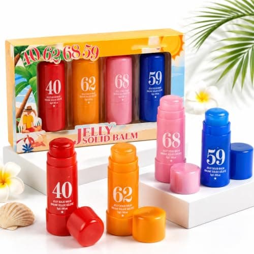 4pcs Jelly Perfume Balm, Solid Fragrance Cream Gift Set For Body & Hair