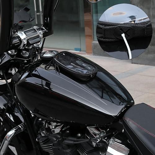 X AUTOHAUX 7'' Magnetic Tank Bag PU Leather Waterproof for Motorcycle — view 6