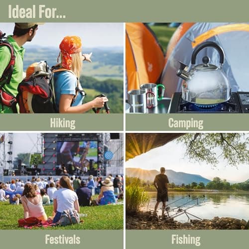 Milestone Camping 2L Whistling Camping Kettle/Durable and Lightweight/Pouring Spout and Heat-Resistant Handle/Stainless Steel/Ideal for Camping, Fishing, Workshops and Garages 65580 — view 3