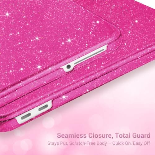MOSISO Compatible with MacBook Neo Glitter Case 2026 13 inch, Bright Rose — view 4