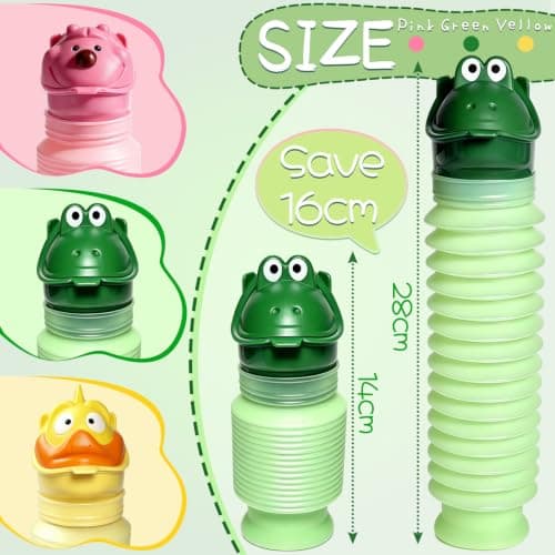 Topcloud Shrinkable Urinal, 600ml Male Female Portable Mobile Toilet Potty Pee Urine Bottle, Reusable Emergency Urinal for Camping Car Travel Traffic Jam and Queuing — view 2