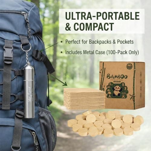 Bamboo Compressed Towels – 500-Pack, Biodegradable Toilet Paper Tablets — view 2