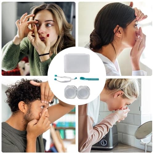 Contact Lens Remover Tool - Silicone Inserter and Removal Kit | Soft Contact Lenses Applicator with Uses for Long Nails, Travel, Hygiene, Daily Wear & Portable Eye Care Maintenance — view 4