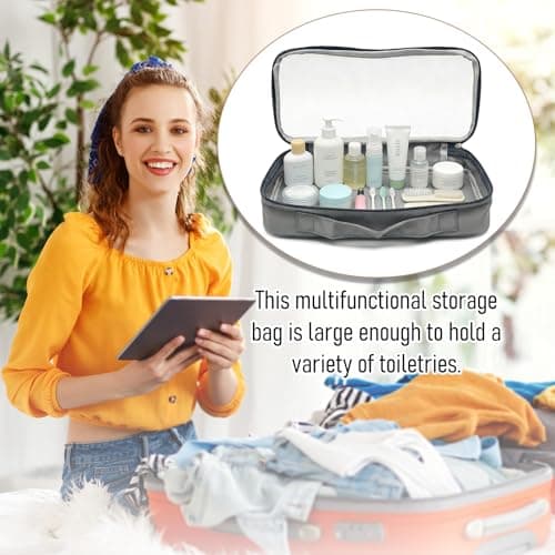 KASESSS Portable Breathable Mesh Hair Dryer Bag, Travel Storage Bags Fits Most Hairdryers, Curling Irons, Straightener, Water-Resistant Hair Tools Travel Bag, Hairdryer Case Protection Organizer — view 5
