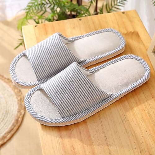 Open Toe Spa Slippers For Women, Ladies Memory Foam Breathable Sliders Portable Travel Slippers Soft Bedroom Hotel Reusable Anti-Slip Indoor House Slipper Soles for Guests Travel Home Hotel Use — view 2