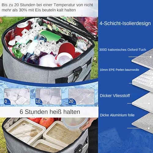 Cooler with Wheels and Handle Insulated Portable Wheeled Reusable — view 5