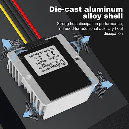 Jadeshay DC Converter,36V 48V 60V to 12V 20A DC Voltage Reducer Converter Step Down Voltage Converter Regulator Power Supply Transformer Module Waterproof Buck Converter with Short Circuit Protection — view 5