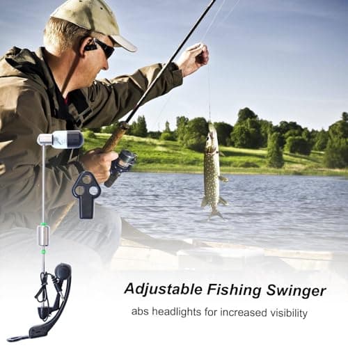 LED Night Fishing Rod Bait Alarm, Fishing Rod Bite Bait Alarm,Portable Fishing Alarm Adjustable Fishing Accessories - ABS Headlight Screw Button Bite Bait Alarm — view 3