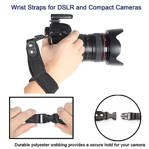 Lifuncren Camera Strap with Camera Wrist Strap Set, Quick Release Camera Shoulder Strap with Safety Tether and Quick Attach Plate, Adjustable Camera Neck Strap for DSLR SLR Camera — view 4
