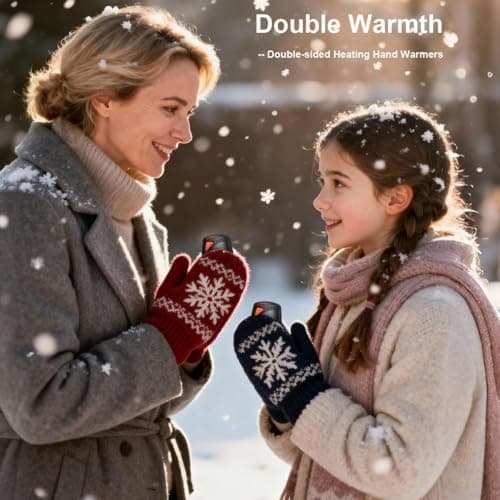 COTOP Hand Warmers Rechargeable 2 packs with Charging Case, Gifts for Men Women,14000mAh Up to 36 hours Reusable Electric Hand Heater, Quick Charge Portable Warmers for Outdoors, Camping, Inky-Silver — view 2