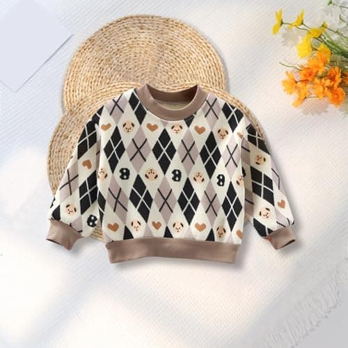 Girls Boys Jumper Kids Classic Thermals Warm Crewneck Sweatshirt School Top — view 3