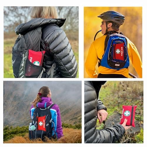 it's Smart Premium First Aid Kit 110 Pieces - for Travel Essentials, Hiking, Home, Camping and Car - Includes Emergency Blanket, Plasters, Bandages, Eyewash and Other First Aid Essentials - Red — view 5
