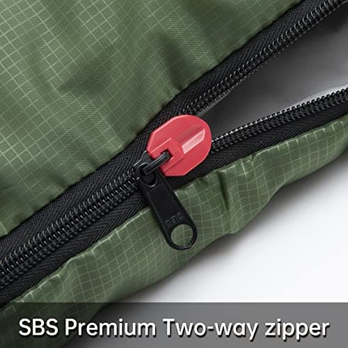 BISINNA 0 Degree Winter Sleeping Bags(480GSM) for Adults-Cold Weather Camping Sleeping Bag-Comfortable Warm Portable Sleeping Bags with Pillow Compression Sack for Backpacking Hiking Outdoor — view 5
