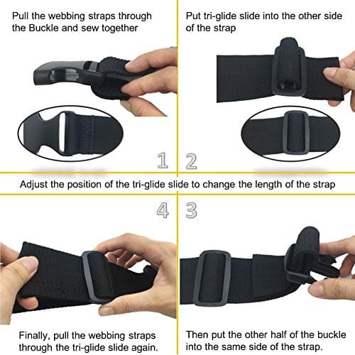 LiteTour 2 Set 50mm Tri-Glide Side Release Buckles Replacement for Repairing, Packaging, Pet Collar Making — view 6