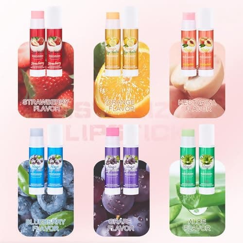 6PCS Lip Balm Set - Fruit Flavored Hydrating Lip Care for Chapped Lips, Non-sticky Long-Lasting Moisture, Mini Lip Mask Moisturiser Travel Size Lip Care Gifts for Women Girls — view 2