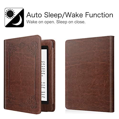 FINTIE Folio Case for 6" Kindle Paperwhite 10th Gen 2018, Vintage Brown — view 2