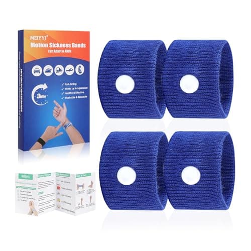 MEIYYJ Motion Sickness Bands for Adults and Kids Travel Sickness Bands Adult Sea Sickness Wristbands for Pregnancy Adults Cruise Travel Essentials