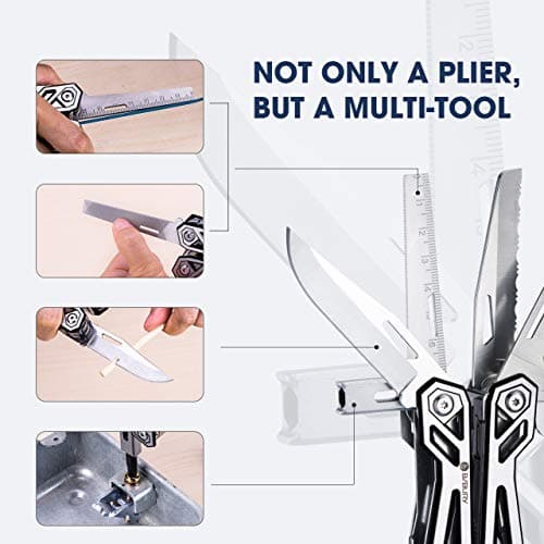 BIBURY Multitools,Multi-Tool Pliers with Rope Cutter,Can Opener,Screwdriver — view 4