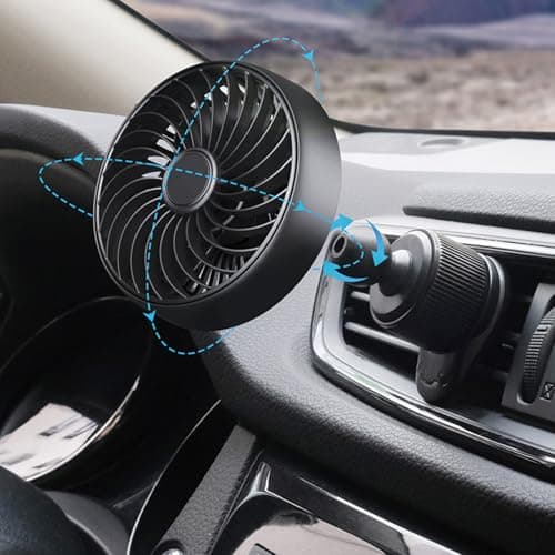 Efficiency USB Car Vent Fan Fast Cooling Solution Portable Cooling Clip Fan for Hot Days Road Trip Car Vent Exhaust Coolers — view 4