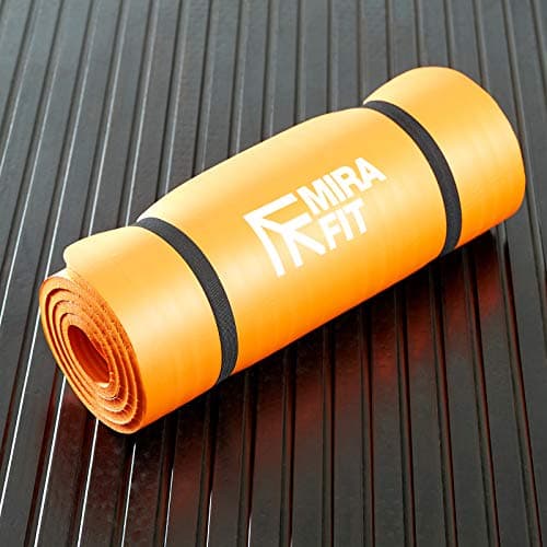 Mirafit 15mm Extra Thick Exercise Floor Mat - For Yoga/Fitness Workout - Orange — view 3