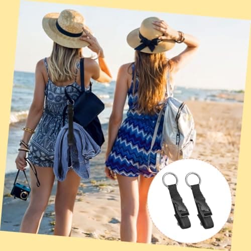 Luggage Straps,3 PCS Adjustable Luggage Straps with Ring Hooks Heavy Duty Suitcase Connector Straps for Attaching Bags Travel Accessories for Luggage Webbing Straps for Backpack or Handbag — view 6