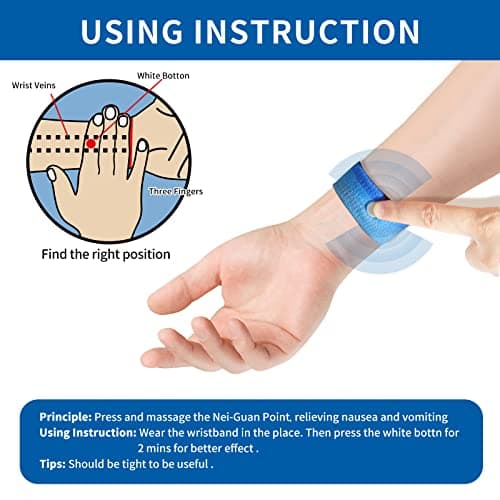 HIONXMGA 10 Pairs Travel Sickness Bands, Acupressure Anti Nausea Wristbands — view 4