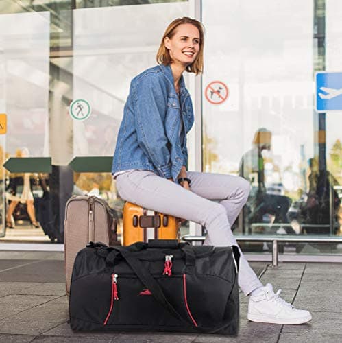55 Litre Canvas Duffle Bags for Men & Women for Traveling, the Gym, and as Sports Equipment Bag/Organizer (Grey) — view 6