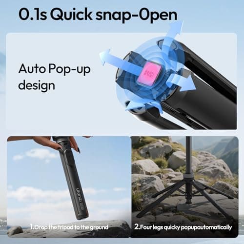 ULANZI MT85 Magnetic Tripod 59", Auto Pop Open Four-Leg Stand — view 4