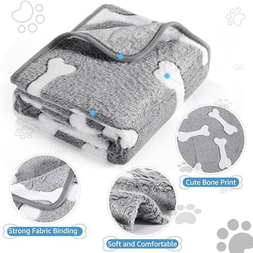 HezzLuv 3-Pack Dog Blankets - Soft Fluffy Washable Fleece Pet Throw — view 5