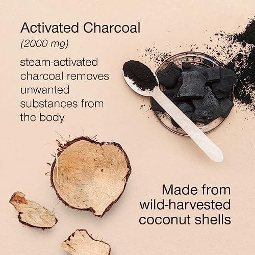 Activated Charcoal Tablets 2000mg - 180 Capsules - Stomach Supplement — view 4
