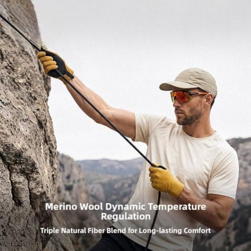 Lightweight Merino Wool Gloves for Running Touch Screen(gray S) — view 3
