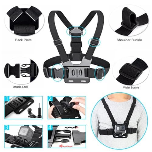 Reflex Camera 19 in 1 Action Camera Accessories Kit, compatible with GoPro Hero 9-13, DJI Osmo Action 2, 3, 4, Insta360 X2, X3, Akaso/Sony Sports Cameras and more — view 2