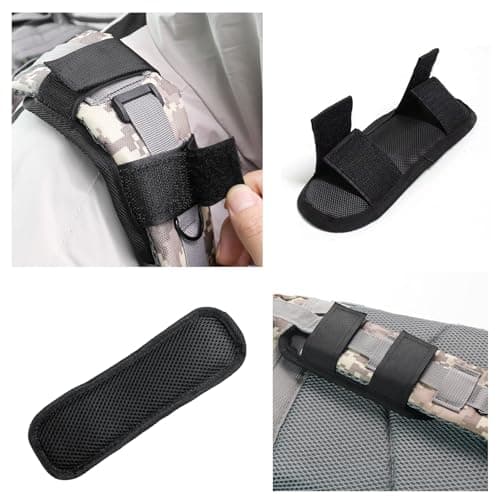 JITFLG 2 Pack Extra Thick Shoulder Strap Pad, Black Removable Universal Replacement Cushion for Backpack, Luggage Bag, Guitar Strap, Duffel Bag - Adjustable Comfort Padding for Heavy Bags — view 6
