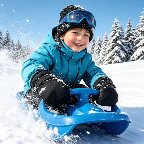 Kioeok Kids Waterproof Thermal Gloves Winter Snow Mittens with Fleece Lined Adjustable Wristband Warm Ski Gloves for Girls Boys (Black, L(4-12Y)) — view 3