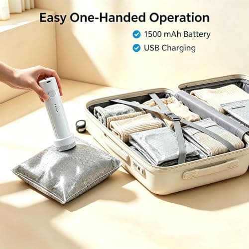 18 Pack Vacuum Storage Bags with Electric Pump, Reusable Compression Bags Set for Clothes Bedding — view 3