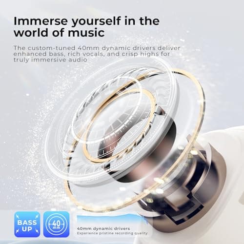 havit Active Noise Cancelling Headphones, Wireless Over Ear Bluetooth Headphones with 60ms Low Latency Game Mode, 50H Playtime, Foldable Overhead Headphones with Deep Bass, Bluetooth 5.4, App Control — view 3