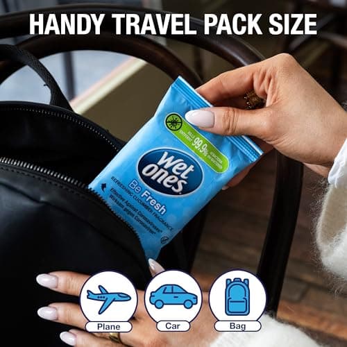 Wet Ones Be Fresh – Antibacterial Biodegradable Hand Wipes – 144 Wipes — view 5