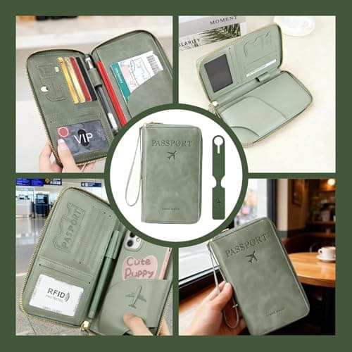 HAOQIAGA Passport Holder Travel Wallet, RFID Travel Wallet — view 4
