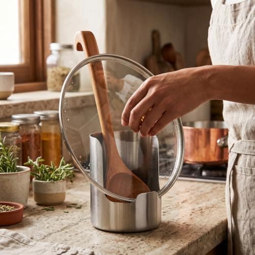 2 In1 Multi-functional Kitchen stainless steel utensil holder (2PCS) — view 2