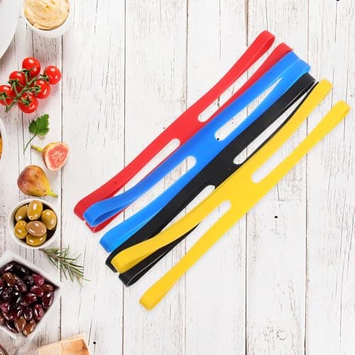 4pcs H Shape Silicone Cable Ties for Lunch Box and Utensils Travel — view 4