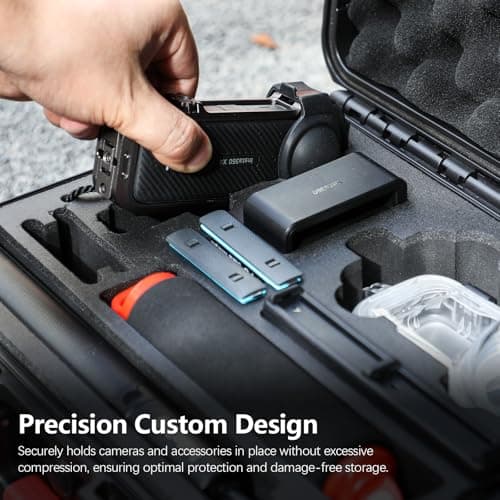 AMAZEAR Hard Case for Insta360 X6 X5 X4 Air Accessories, Black — view 6