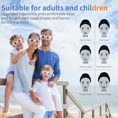 Motion Sickness Glasses, Car Sickness Glasses,Relieve Carsickness Airsickness Seasickness Glasses,Anti Nausea Vertigo Glasses, No Lens Liquid Glasses for Adults or Kids（2Pairs） — view 5