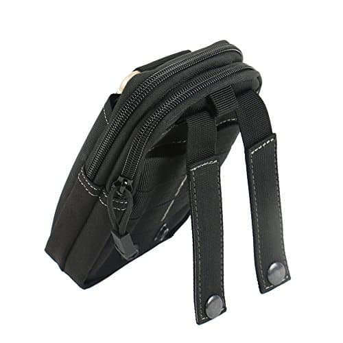 K-S-Trade Belt Pouch Holster + Headphones Compatible With Oppo Reno5 Pro+ Artist Limited Edition Extra Compartments With Space For Power Bank Hard Drive Black 1x — view 4
